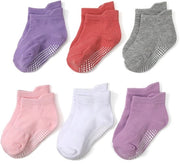 Antislipper per bambini, 6 paia, calze ABS, bambini, neonati, ragazze, bambini piccoli, antislip, 0-10 anni