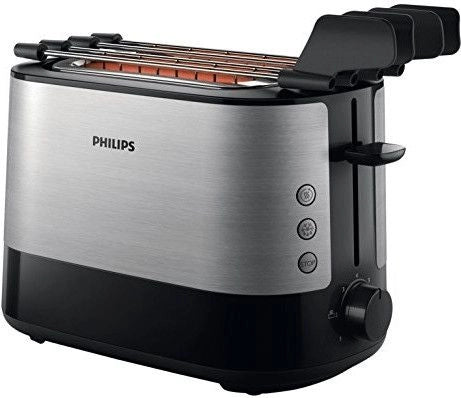 Philips viva collection tostapane hd2639/90, 730w, 2 pinze, 7 livelli di tostatura, vassoio raccogli briciole