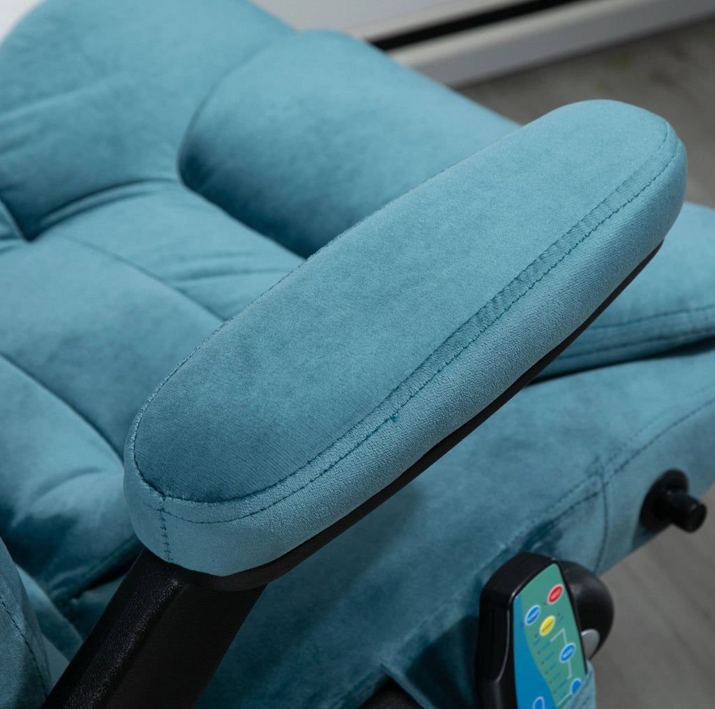 Sedia da ufficio con massaggio e riscaldamento, blu