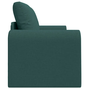 Divano Letto 2-in-1 Verde Scuro 148x71x83 cm Tessuto
