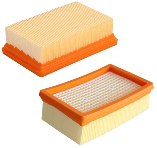 Due Filtro di Sostituzione adatto per stufe aspiranti Kärcher MV4 MV5 MV6 WD4 WD5 WD6 - Filtro di Sostituzione pieghevole lavabile - Filtro di Sostituzione di Ricambio 2.863-005.0