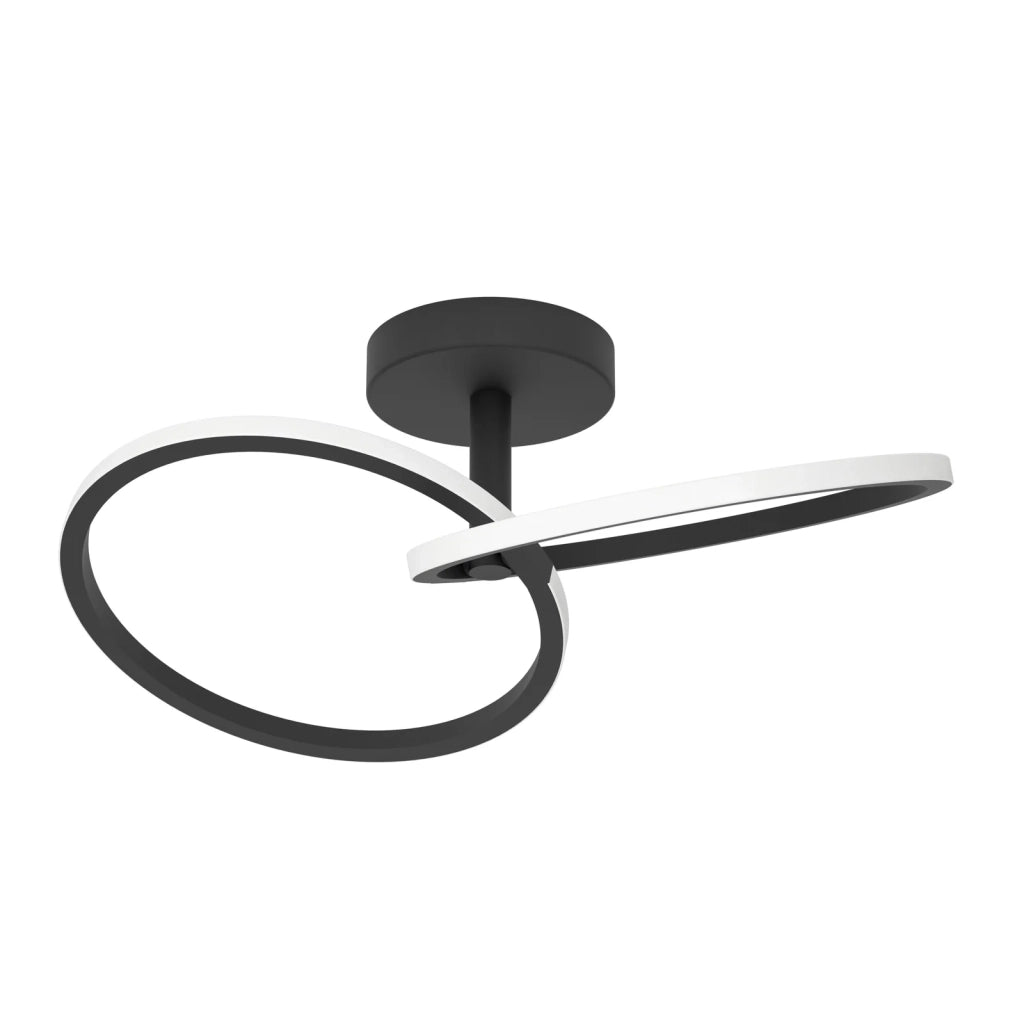Plafoniera Moderna Congiunti Acciaio Nero Plastiche Bianche Led 12W 1500Lm Ip20