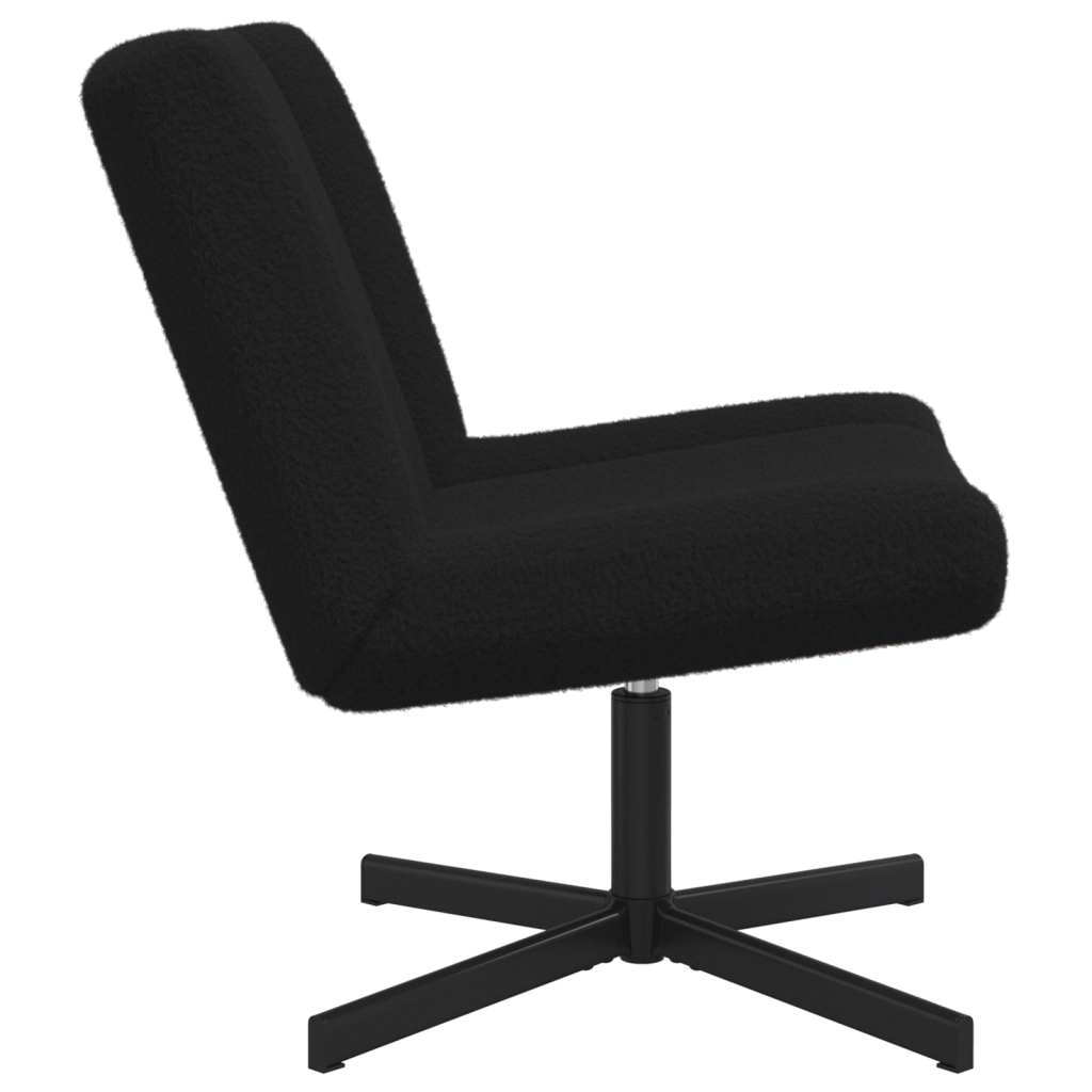 Poltrona Accent Nera Tessuto, Metallo Media Girevole