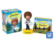 Bob Ross Bobblehead Mini Pupazzo With Sound! Statuina in plastica parlante con miniature dipinti da 16 pagine
