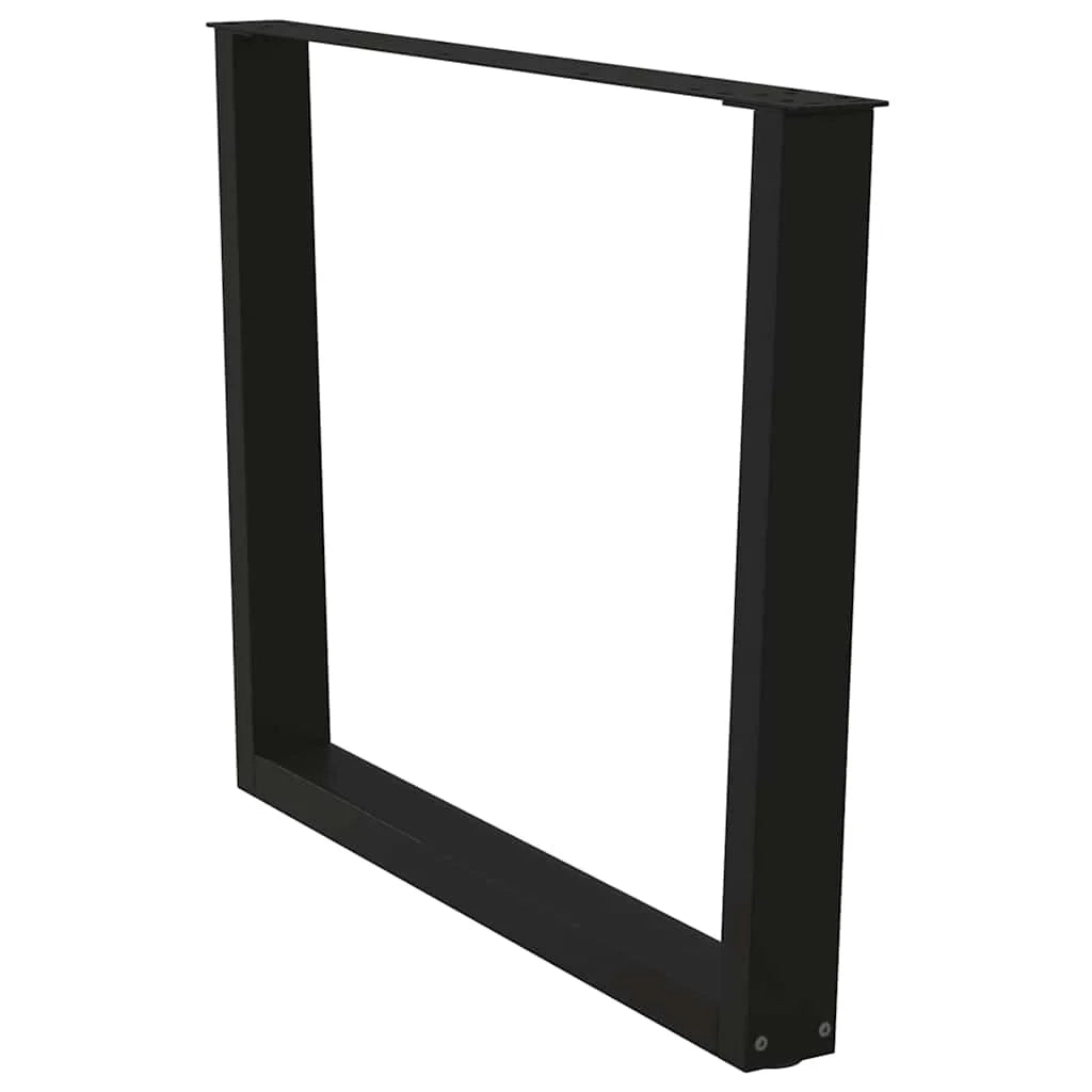 Set di 2 gambe regolabili per tavolo da pranzo dal design moderno 100 x 73 cm in acciaio nero 02_0056942