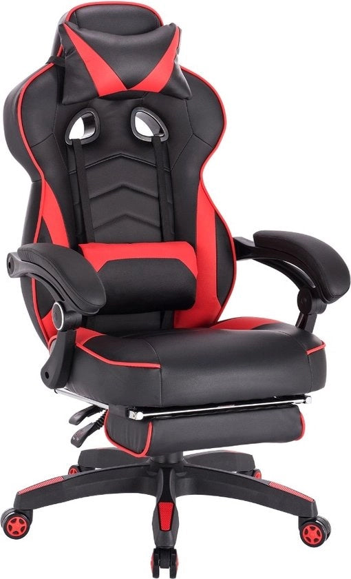 Sedia Gamer Ergonomica - Sedia Ufficio, Sedi Gamer, Sedia Gamer - Per Bambini e Adulti - Pelle - Rosso - 70x70x125 cm
