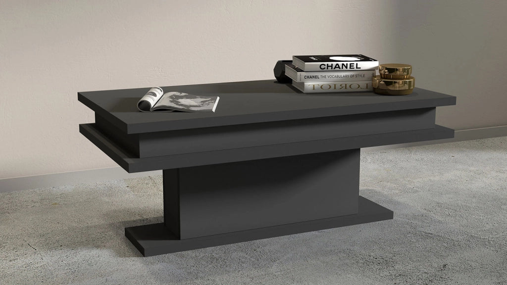 Tavolino Soggiorno 100x55x42 cm Little Big Grigio Antracite Opaco
