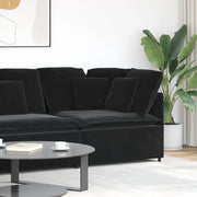 vidaXL Modulo Angolare Divano Modulare con Cuscini Nero 100 cm