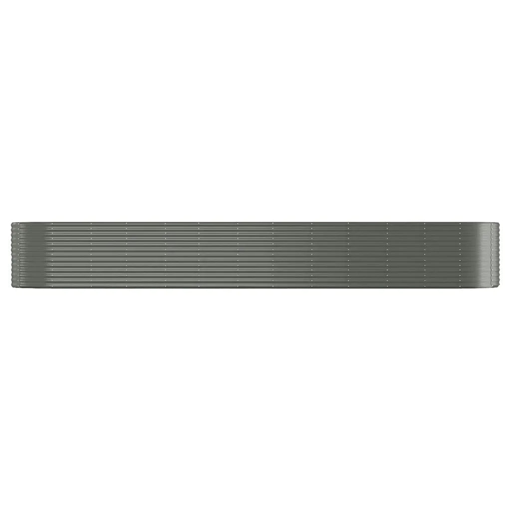 Vaso da Giardino Acciaio Verniciato Polvere 507x100x68cm Grigio