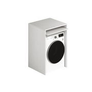 Coprilavatrice in legno ripiano estraibile 71x65x105 colore bianco frassinato