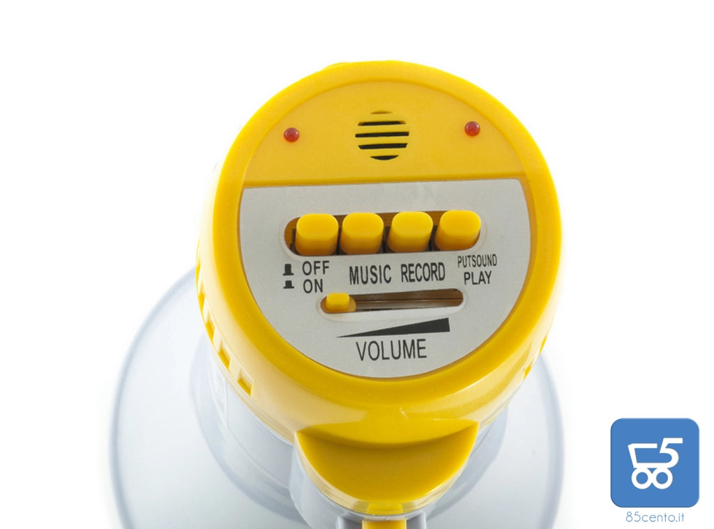 Megafono Portatile Registratore Vocale Musiche Integrate Portata 200 Metri