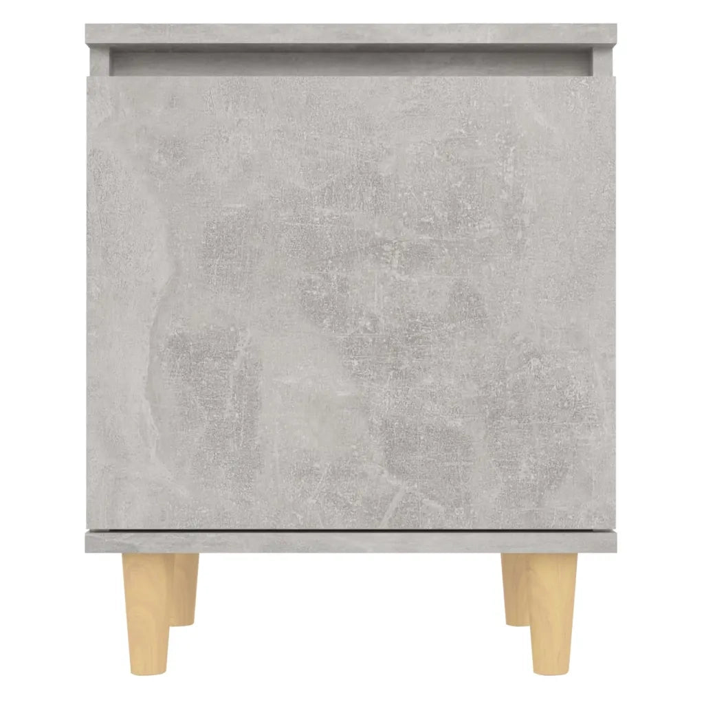 Comodini Gambe in Massello Rovere Grigio Cemento 2pz 40x35x50cm cod mxl 31096