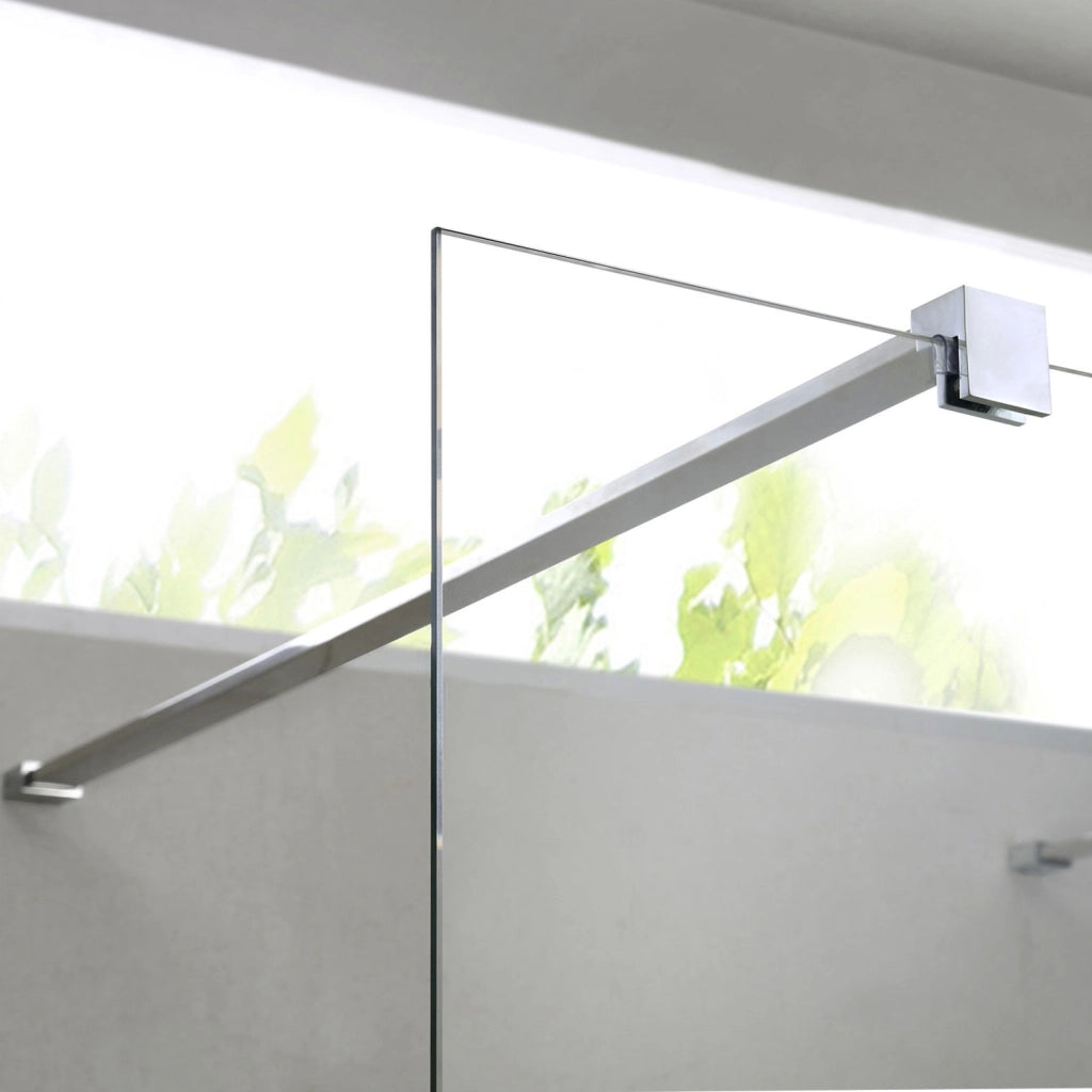 Parete doccia 110 CM in vetro trasparente 8mm mod. Walk in Free H198