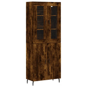Credenza | Madia | Buffet da pranzo | Armadio da pranzo Rovere Fumo 69,5x34x180 cm in Legno Multistrato