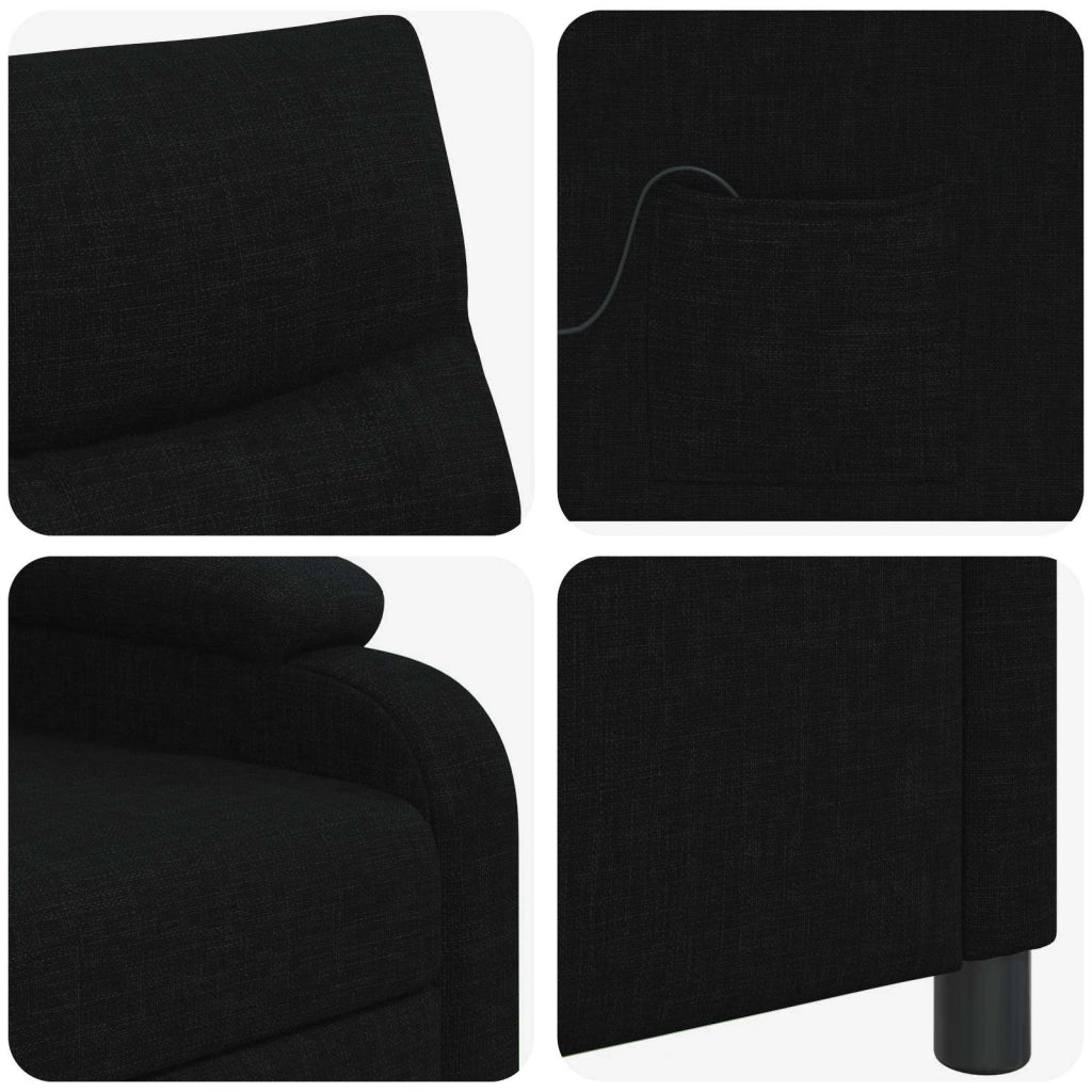 Divano Sedia-Poltrona Massaggiante Nero Tessuto 886143