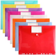Documentenorganizzatore A4 - 8 unità, 8 colori, 11 fori, chiusura con adesivo e spazio per etichetta