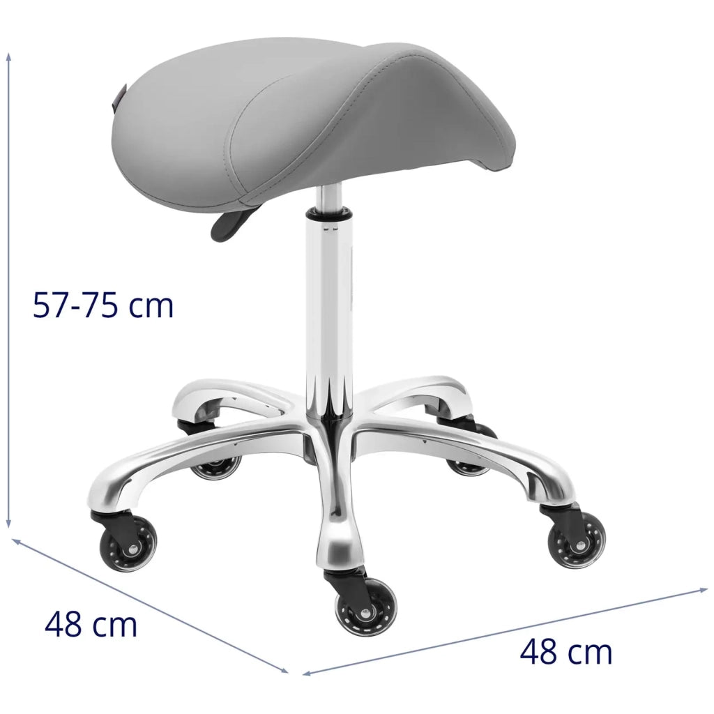 Sgabello da sella per cavallo capacità 150 kg grigio scuro lega di alluminio PVC PU ​​compensato schiuma sintetica grigio scuro 14_0010086