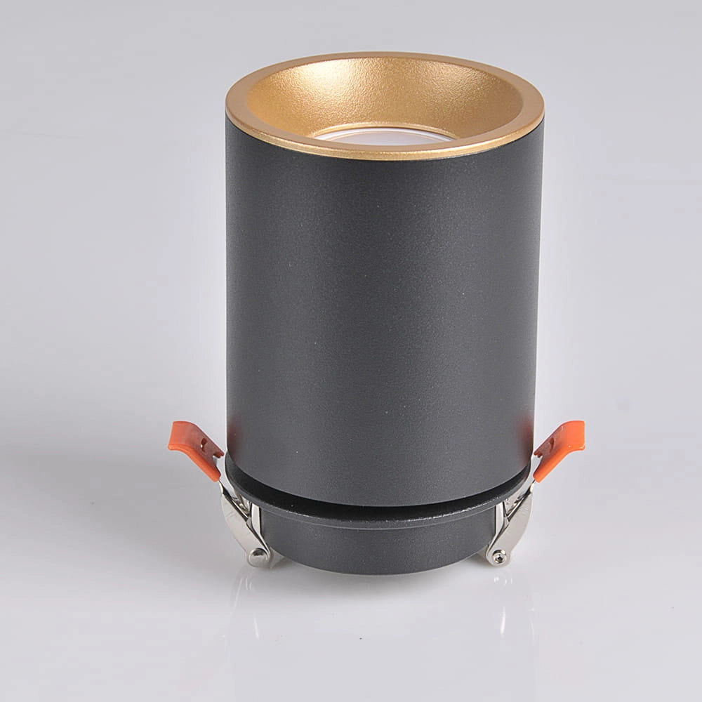 Faretto incasso orientabile GU10 nero oro Polux Pallas