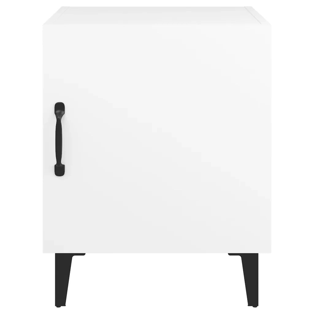 Comodini 2 pz Bianchi in Legno Multistrato 812061