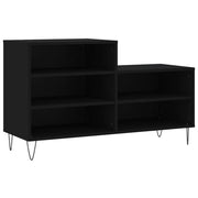 Scarpiera | Mobile per scarpe Nera 102x36x60 cm in Legno Multistrato