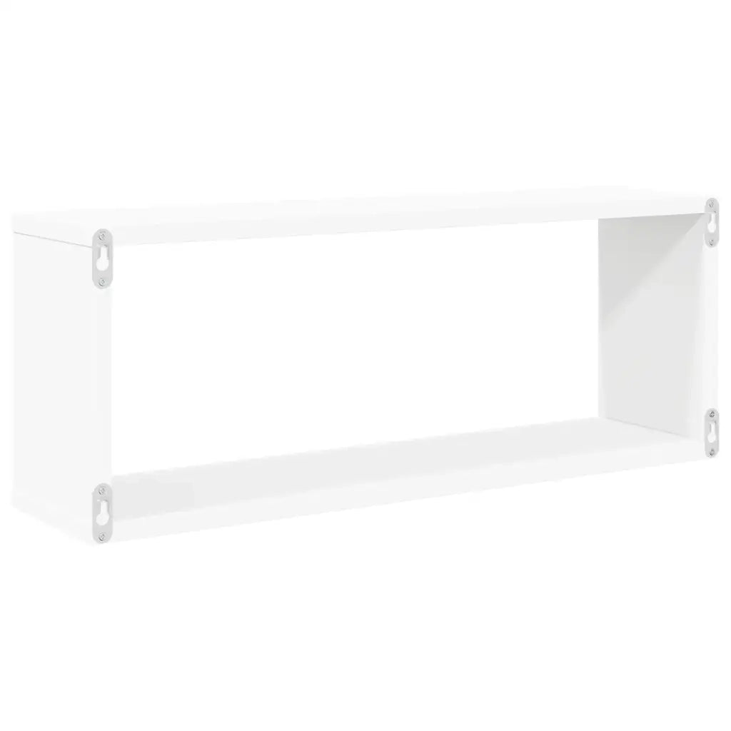 Mensole Parete a Cubo 2 pz Bianche 60x15x23 cm Truciolato cod mxl 50071