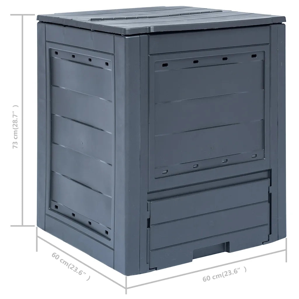 Compostiere per Giardino 3 pz Grigio 60x60x73 cm 780 L CFW6833816