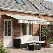 Tenda retrattile Grigio chiaro e bianco 400 × 300 cm 3426042