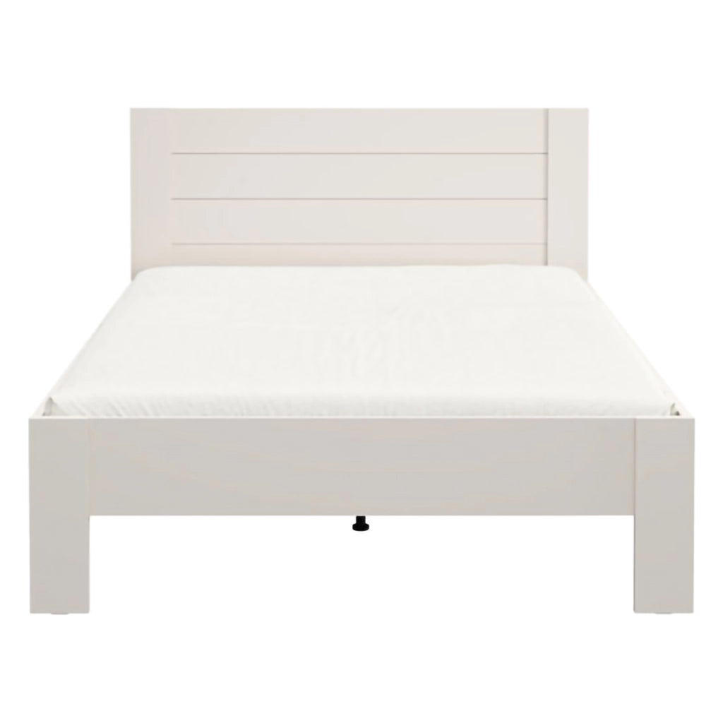 Letto Matrimoniale Siwwa, Letto Matrimoniale Dimensione Materasso 160x200 cm, Bianco Crema