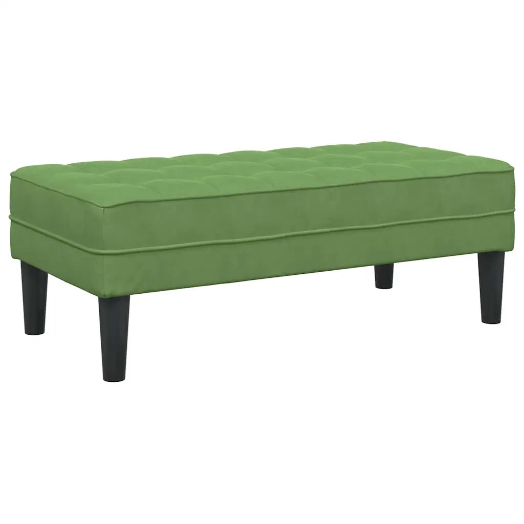 panchina con cuscino Verde chiaro 113 x 57 x 39 cm Velluto 42001950