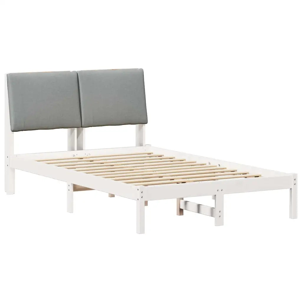 Struttura del Letto Bianco e grigio chiaro 120 x 190 cm