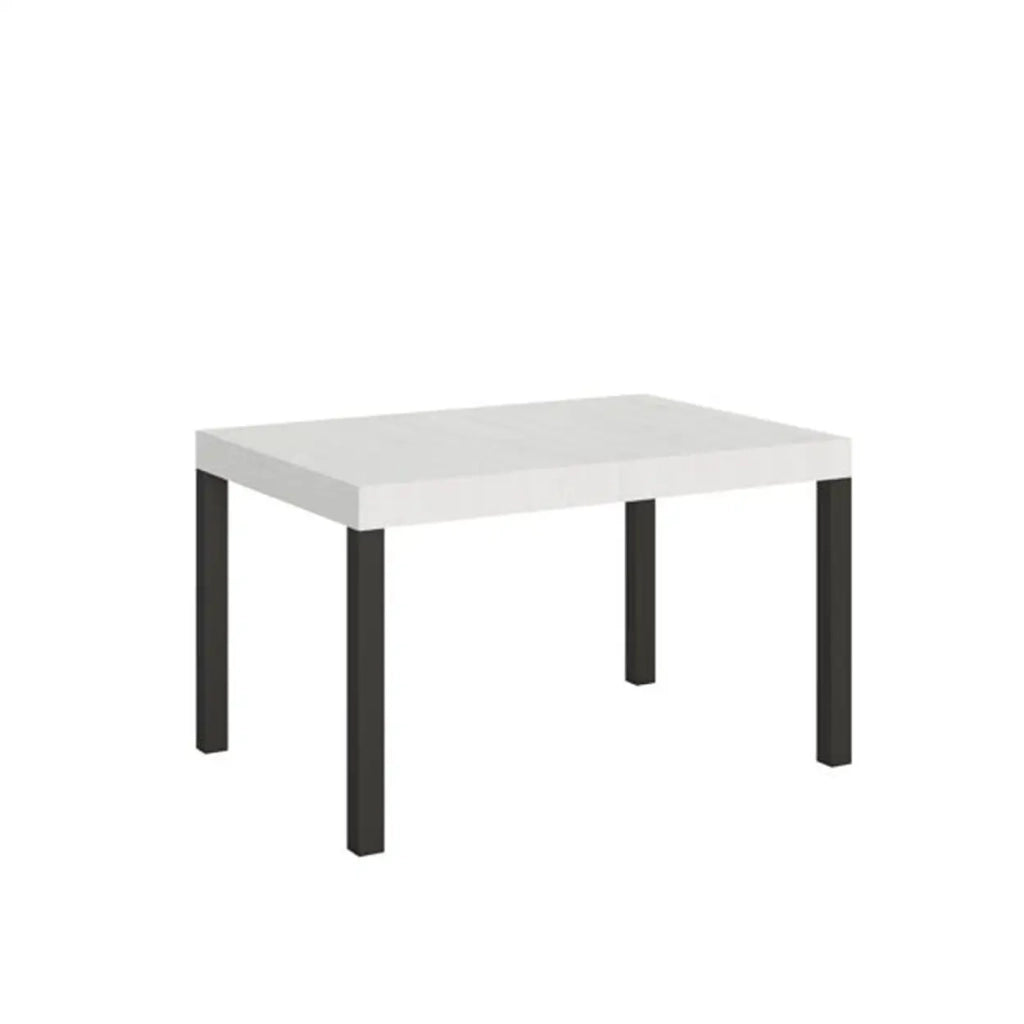 Tavolo allungabile 130/390x90 cm Everyday Premium colore bianco frassino gambe antracite