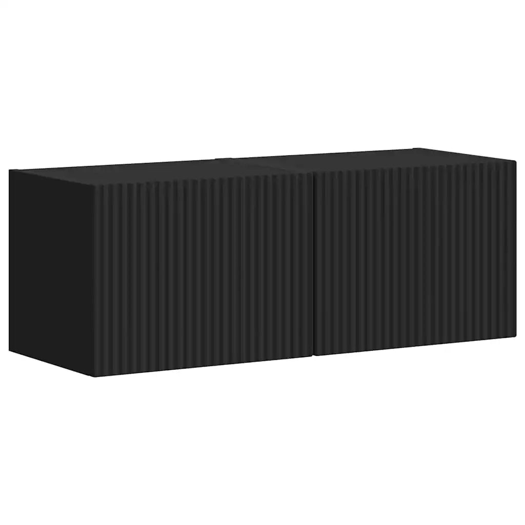 Mobile TV da parete 2 pz-Set di 2 Mobile TV a Muro-Credenza TV Nero 60 x 31 x 29.5 cm 273340