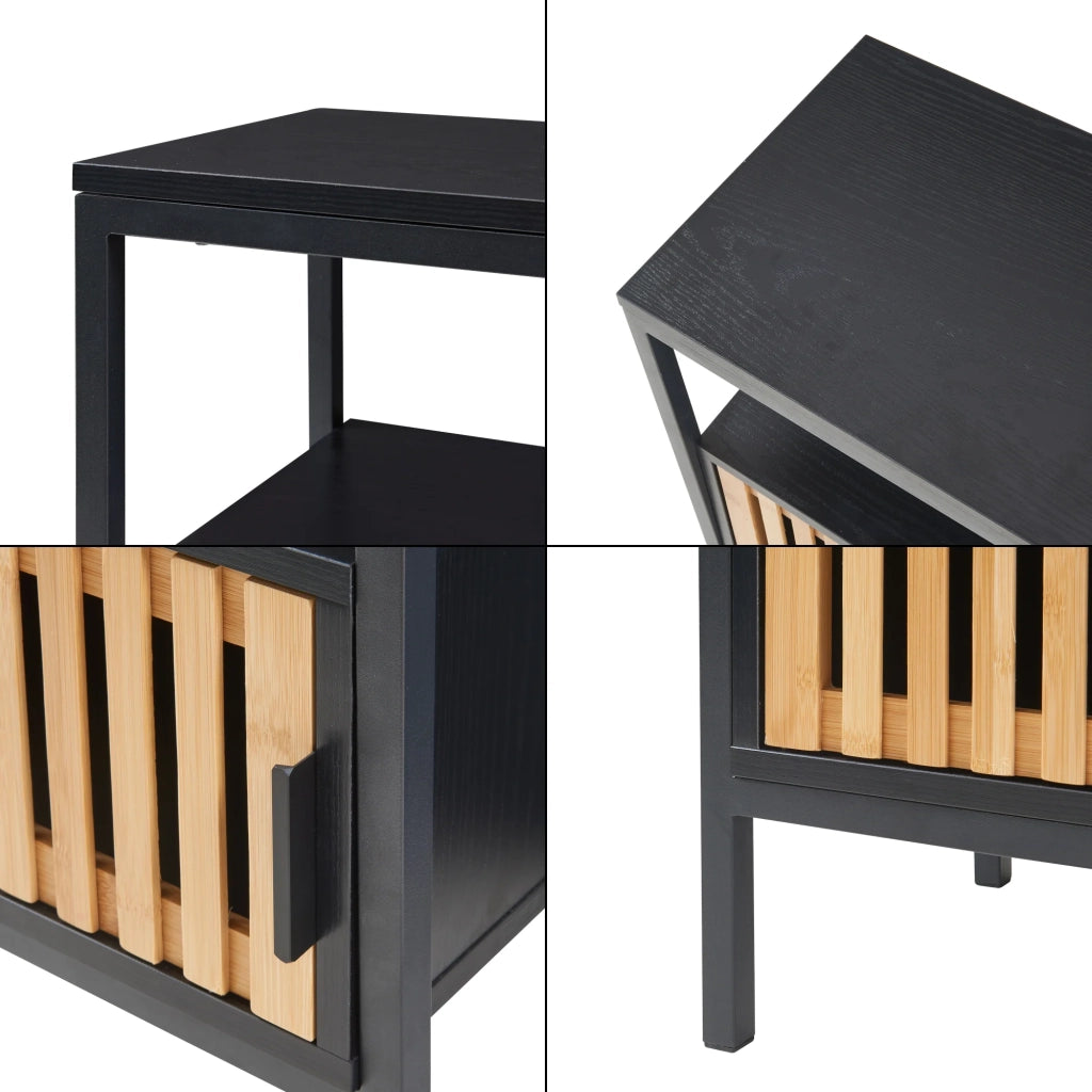 Comodino comodino cassettiera mobile contenitore 58 x 40 x 33 cm nero 03_0011027