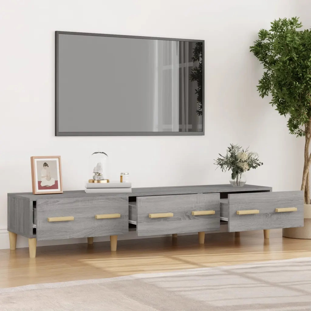 Mobile TV Grigio Sonoma 150x34,5x30 cm in Legno Multistrato 817508