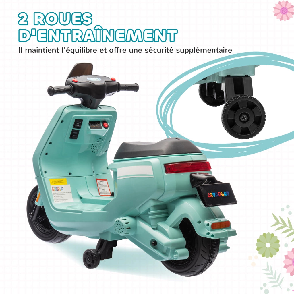 Moto Elettrica Bambini con Musica e Luci ¨C zephmum ¨C Rosso