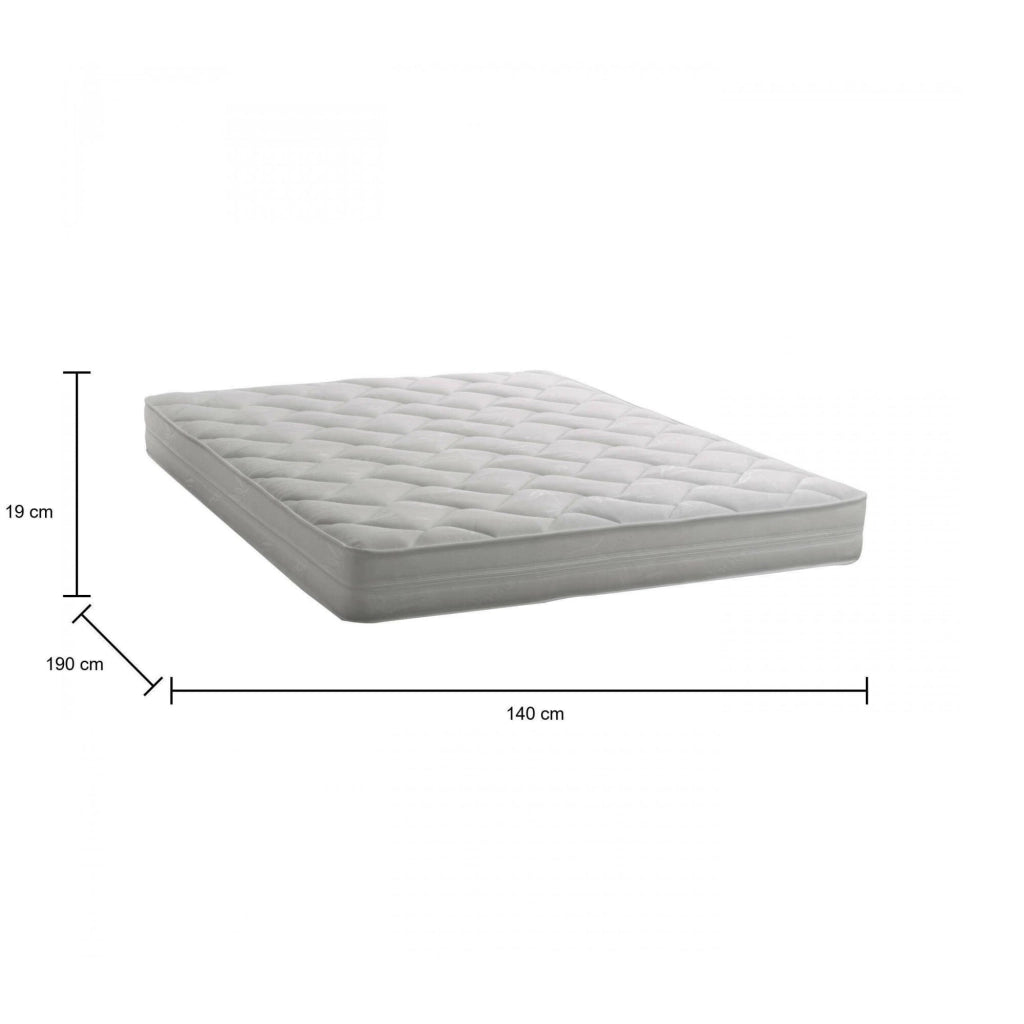 Materasso matrimoniale Anguilla, Materasso sfoderabile in Waterfoam, 100% Made in Italy, Antiacaro e Anallergico, cm 140x190 h19