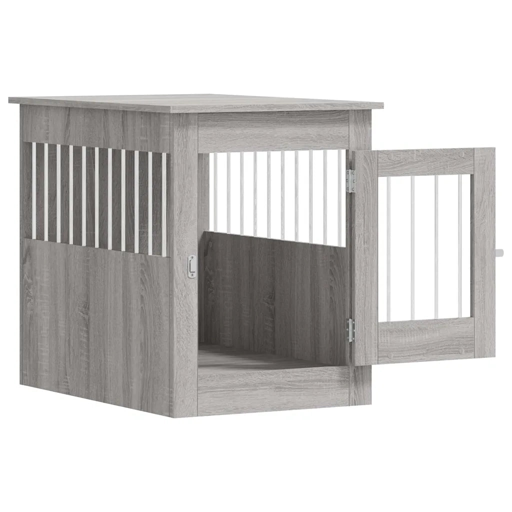 Gabbia Cani da Arredamento Grigio Sonoma 55x80x68cm Multistrato 838328