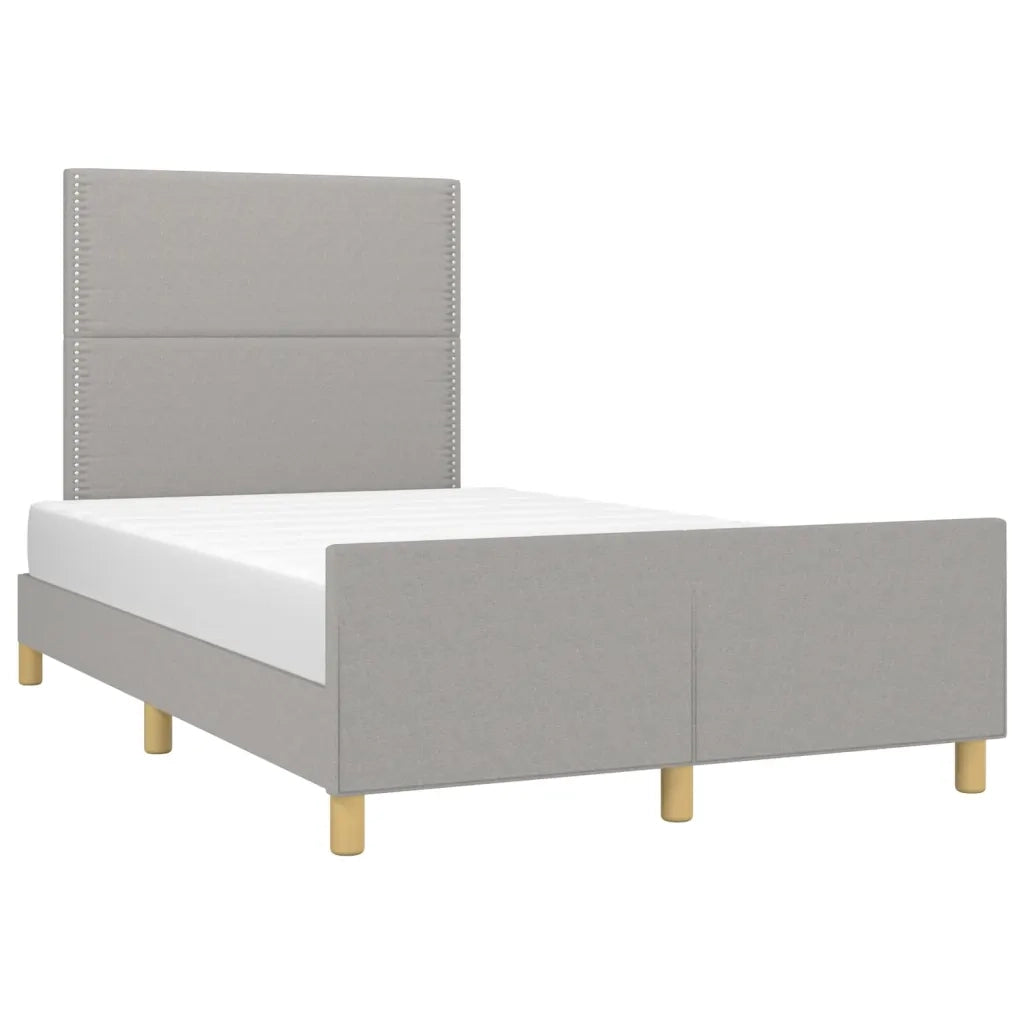 Giroletto senza Materasso Grigio Chiaro 120x200 cm Tessuto