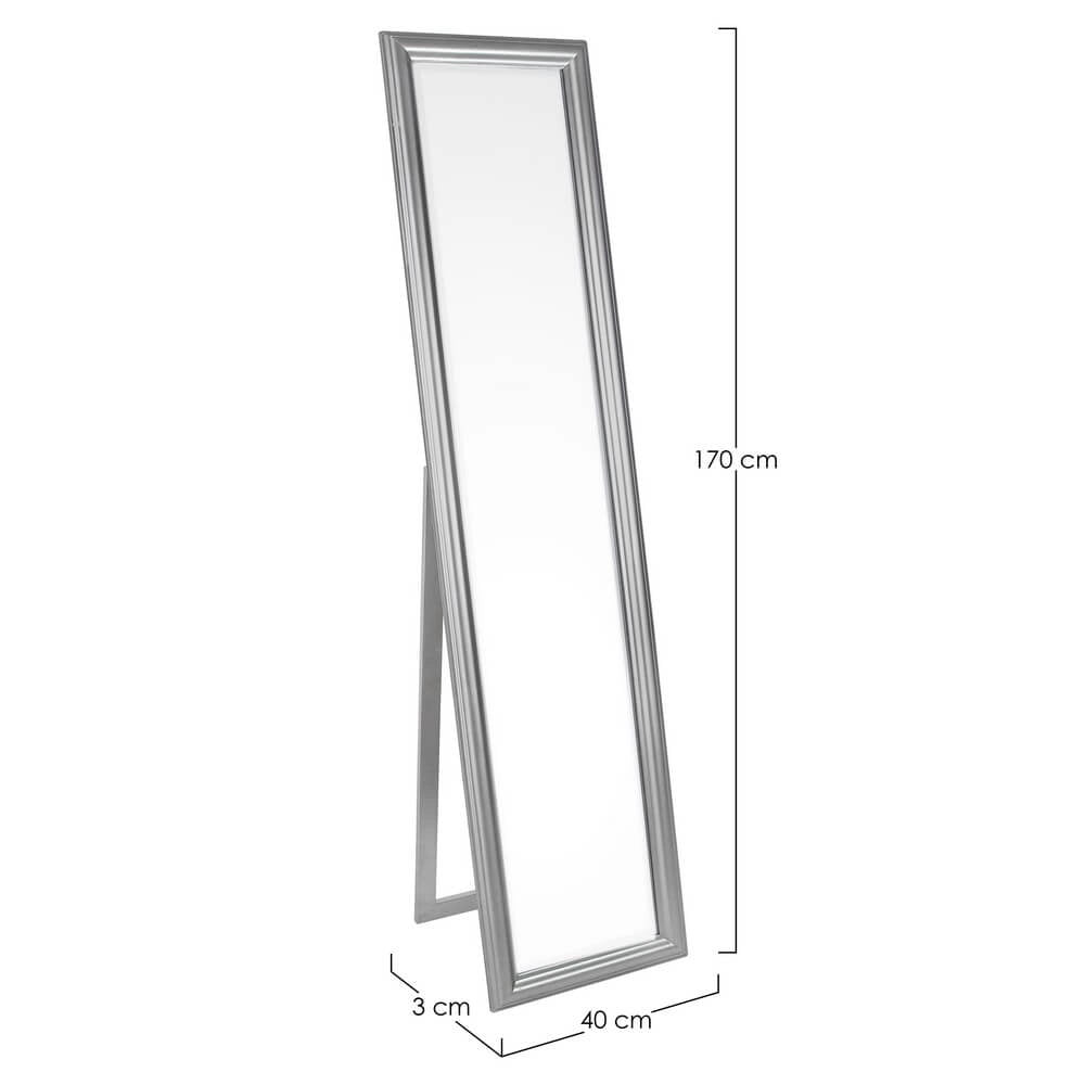 Specchio da Terra con Cornice Argento 40x170 cm - ATEN