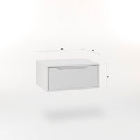 Mobile Bagno Sospeso 60 cm in Legno TFT Belsk Bianco e Cemento