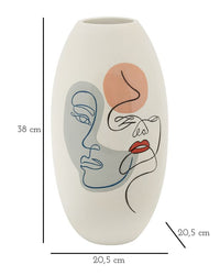 Vaso 20,5x38x20,5 cm in Poliresina Multicolor