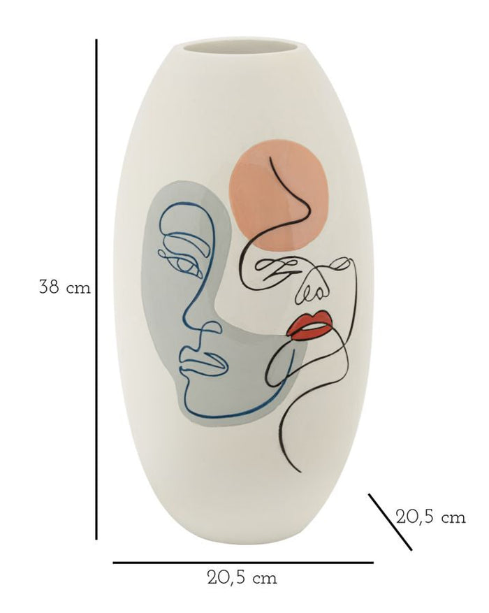 Vaso 20,5x38x20,5 cm in Poliresina Multicolor