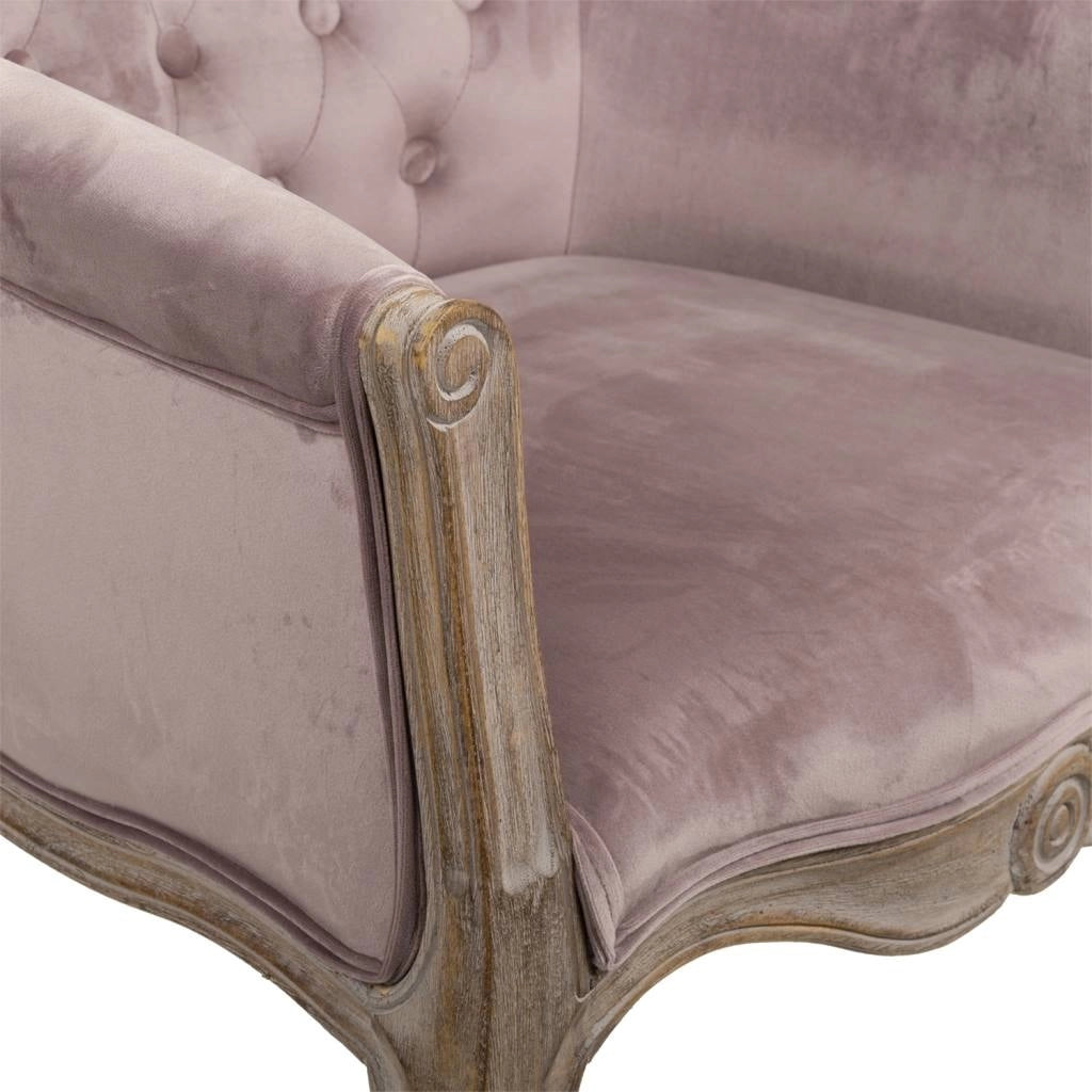 Poltrona in legno imbottita grigia 61x61x71h