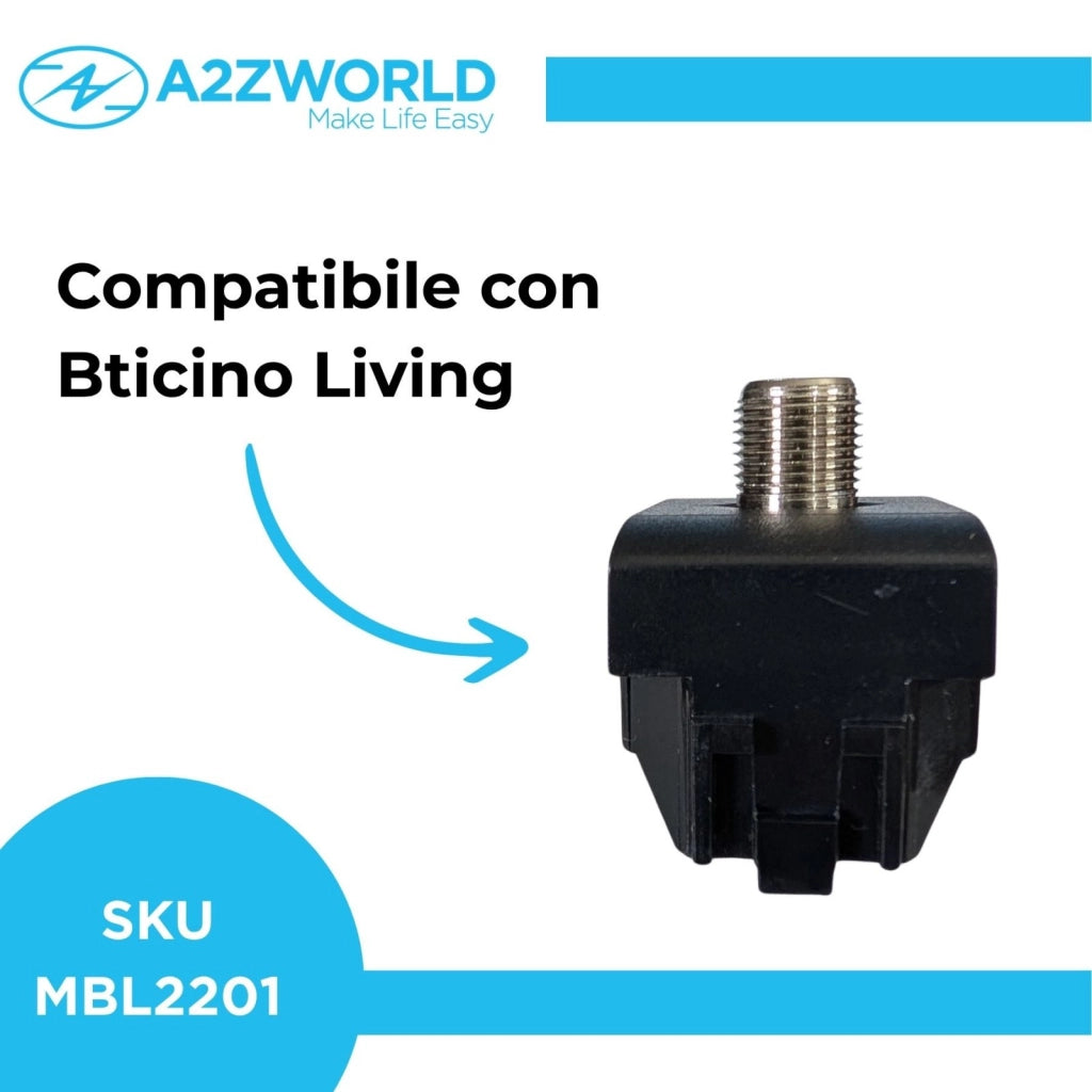 Presa TV SAT A Vite Satellitare Tipo F MBL Nero 1M Compatibile Bticino Living International BLN2252