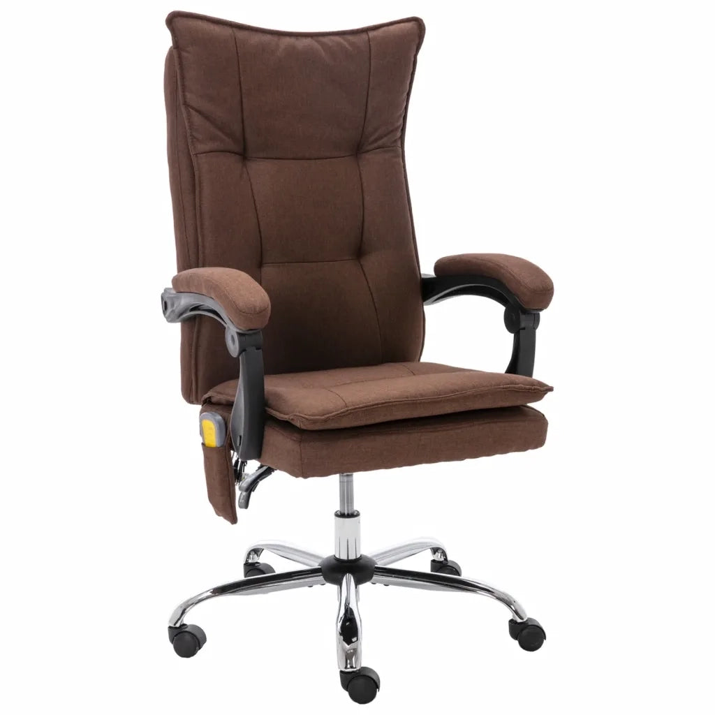 Sedia Massaggiante da Ufficio Marrone in Tessuto cod mxl 22985