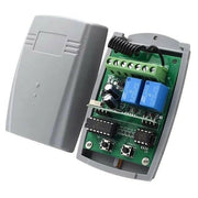 KIT RICEVENTE RX2N-BOX 2 CANALI RADIO 433MHZ CANCELLI SERRANDE LUCI 12-24V