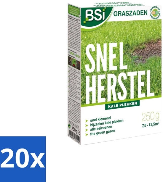 Ricrescita Rapida del Prato - Drenante e Resistente - 250 g - Confezione in Bulk - 20 pezzi