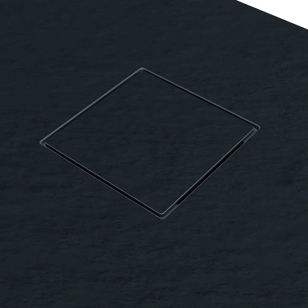 Piatto doccia 90x110 cm colore nero effetto pietra | Samos