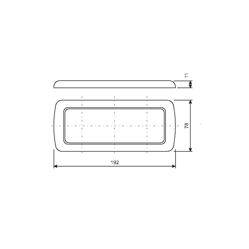 CORNICE A TRE MODULI MM.198X78 SUPPORT 3 MODULES