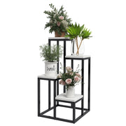 Scaffale per piante in metallo e legno 4 livelli ¨C zephmum ¨C Grigio 34x34x66 cm